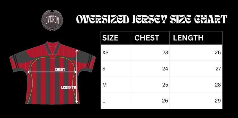 Size chart for Brazil: The 